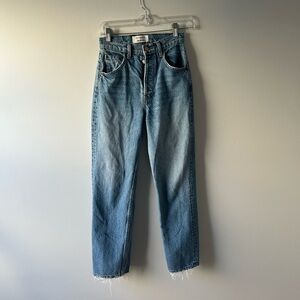 Reformation light wash straight leg jeans